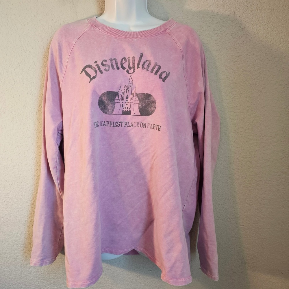 Disneyland Parks exclusive pink light‎ weight sweatshirt XL vintage print
